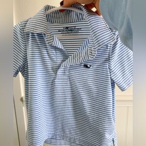 Vineyard Vines Light Blue Striped Polo